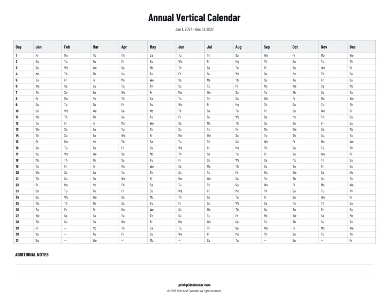 Landscape Architecture Notes.pdf Free Printable Annual Vertical Calendar | PDF Download
