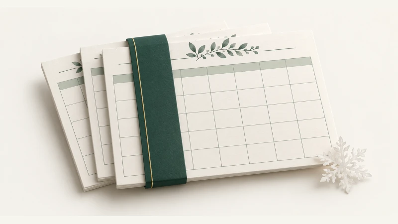 Q1 2028 Calendar — Undated monthly cards arranged for three-month planning.