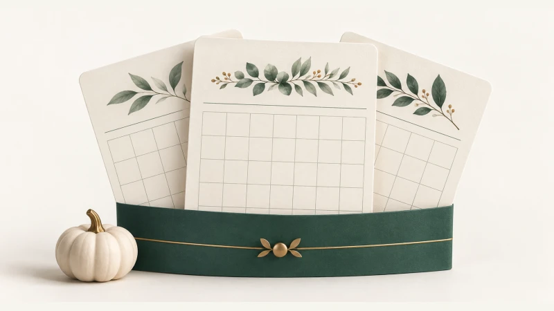 Q4 2027 Calendar — Undated monthly cards arranged for three-month planning.