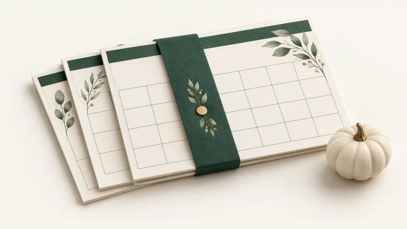 Q4 2028 Calendar — Undated monthly cards arranged for three-month planning.